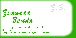 zsanett benda business card